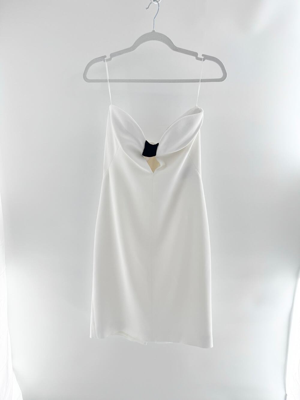 Tom Ford Bi-Tonal Strapless Sweetheart Neck Midi Dress White Women's 42 / 10